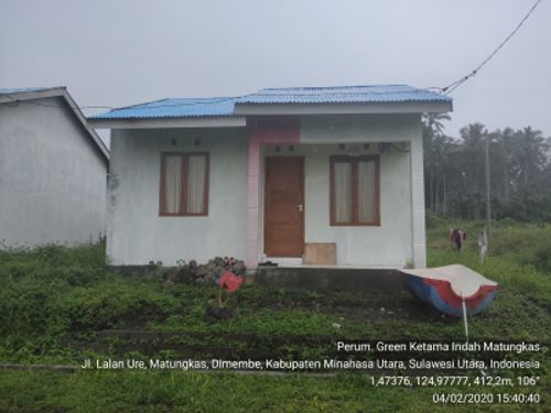 foto tampak rumah tipe Green Ketama T36 perumahan GREEN KETAMA INDAH