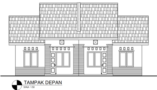 foto tampak rumah tipe RS. 36 /105 perumahan Bumi Bajeng Permai Takalar