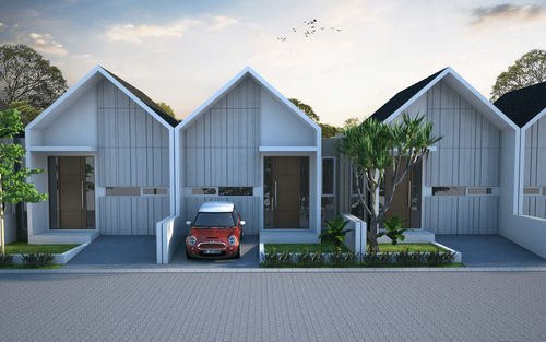 foto tampak rumah tipe 36 perumahan VILLA BOUGENVILLE INDAH