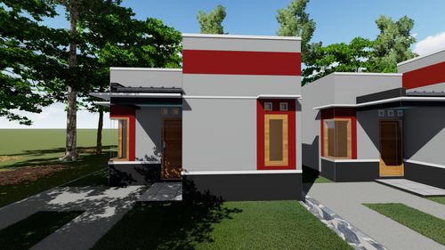 foto tampak rumah tipe 32 perumahan Bumi Asri Residence