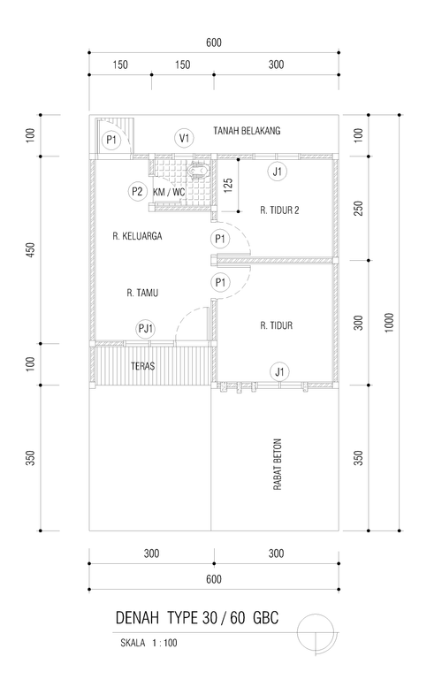 foto tampak rumah tipe T.30/78 perumahan Bukit Ciperna