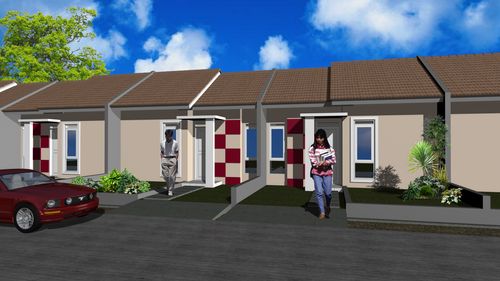 foto tampak rumah tipe 30/60 perumahan Taman Ratu Residence
