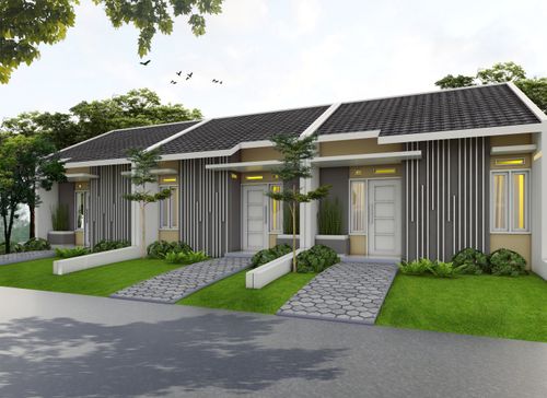 foto tampak rumah tipe 30/60 perumahan Griya Sartika