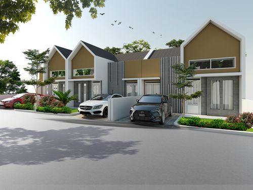 foto tampak rumah tipe 45/84 perumahan Griya Sartika