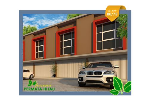 foto tampak rumah tipe 80/60 perumahan PESONA PERMATA HIJAU