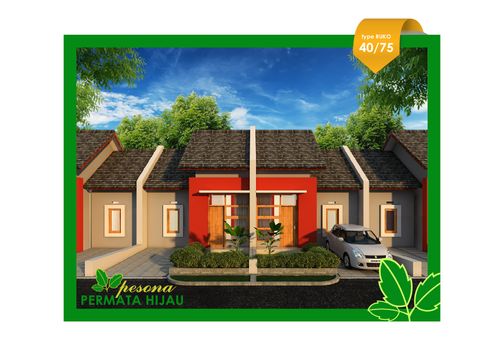 foto tampak rumah tipe 40/75 perumahan PESONA PERMATA HIJAU