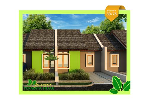 foto tampak rumah tipe 30/75 perumahan PESONA PERMATA HIJAU