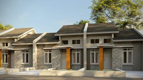 foto tampak rumah tipe 36/72 perumahan GUNUNG WALAT GREEN HILL