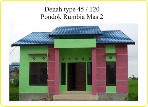 foto tampak rumah tipe 45 perumahan Pondok Rumbia Mas 2