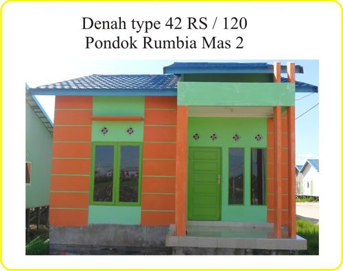 foto tampak rumah tipe 42 perumahan Pondok Rumbia Mas 2