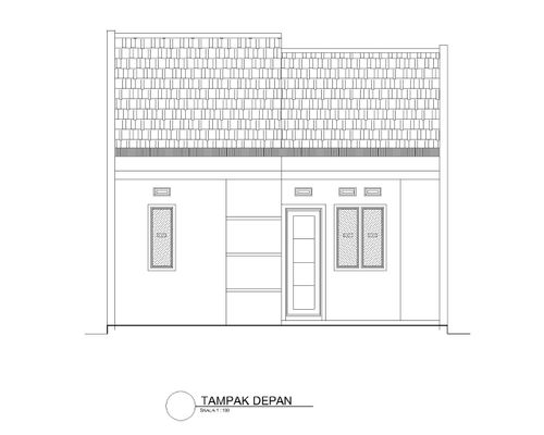 foto tampak rumah tipe 30/72 perumahan Green Nirwana Residence