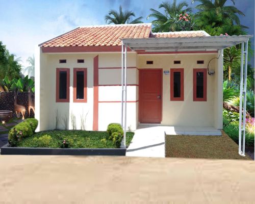 foto tampak rumah tipe 36 perumahan Cangkring Regency