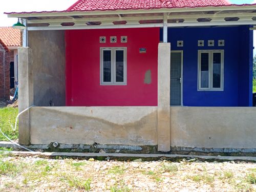 foto tampak rumah tipe 45/95 perumahan Bukit Nunggul Residence