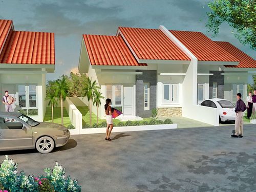 foto tampak rumah tipe NURI 45 perumahan GRIYA ARWANA LESTARI