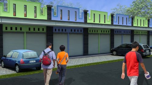 foto tampak rumah tipe Ruko. 49 / 85 perumahan Bumi Bajeng Permai Takalar