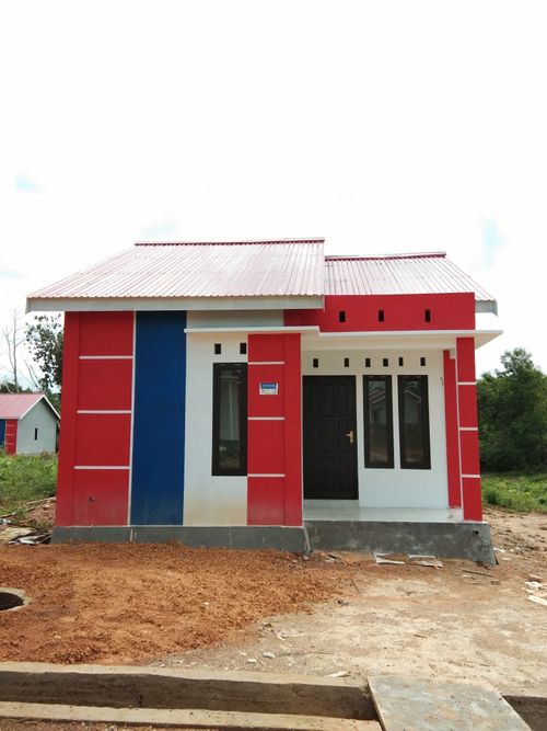 foto tampak rumah tipe 36 perumahan Cahaya Megah Residence