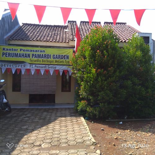 foto tampak rumah tipe 45/90 perumahan Pamardi Garden
