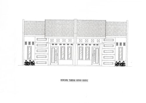 foto tampak rumah tipe 45/65 perumahan Projo Aussindo