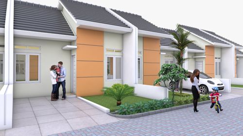 foto tampak rumah tipe 30/66 perumahan PURI HIJAU