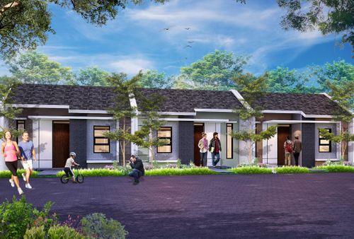 foto tampak rumah tipe Subsidi 27/60 perumahan BUMI MUTIARA SERANG