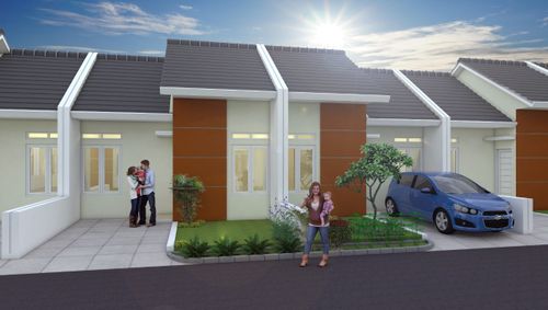 foto tampak rumah tipe 30/66 perumahan PURI HASNA