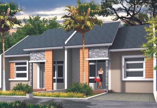 foto tampak rumah tipe 38/84 perumahan GARDEN VIEW