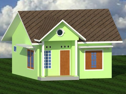 foto tampak rumah tipe 36 perumahan Pondok Bidadari Asri