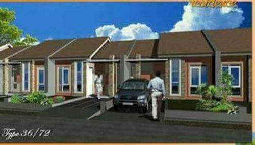 foto tampak rumah tipe 36 / 72 perumahan Taman Ratu Residence