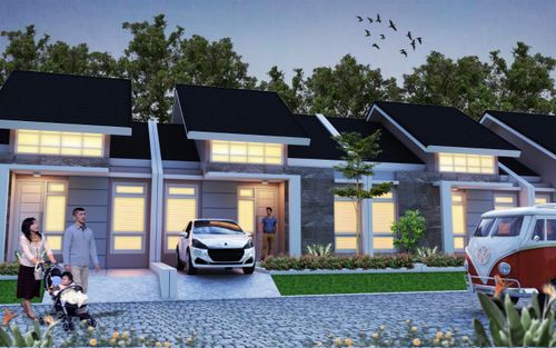 foto tampak rumah tipe 45 perumahan Permata Lion Residence