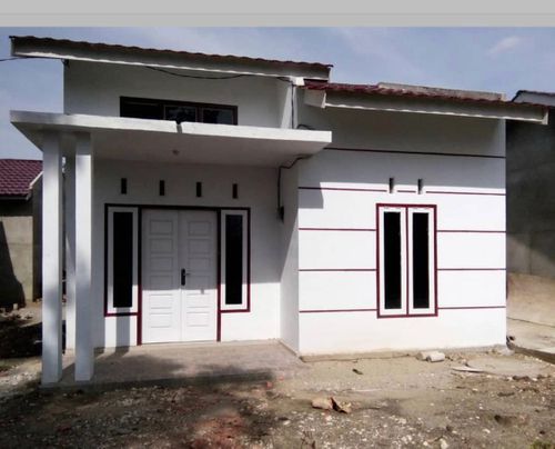foto tampak rumah tipe 36 perumahan Grand Warna Residence
