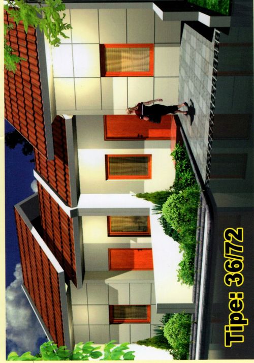 foto tampak rumah tipe 36/72 perumahan PESONA NATAR RESIDENCE