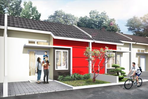 foto tampak rumah tipe 27/60 perumahan Pilar residence