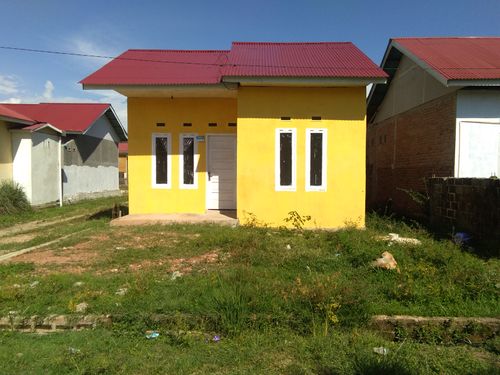 foto tampak rumah tipe RSH SUBSIDI perumahan SAGO PERMAI