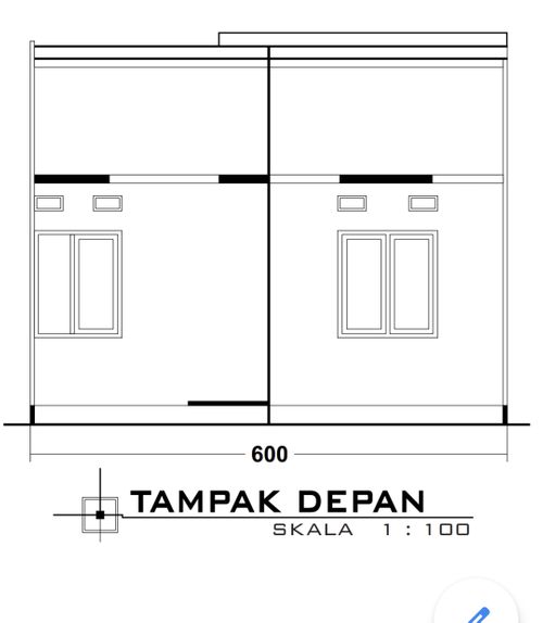 foto tampak rumah tipe 36 perumahan Raihan Galesong Residence