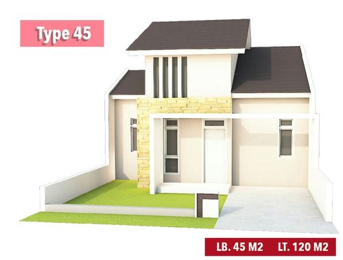 foto tampak rumah tipe 45 perumahan GRIYA PERMATA HIJAU 2