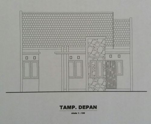 foto tampak rumah tipe BORNEO perumahan GRAHA RINJANI