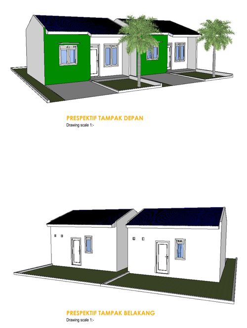foto tampak rumah tipe 36 perumahan SHAFIRA RESIDENCE