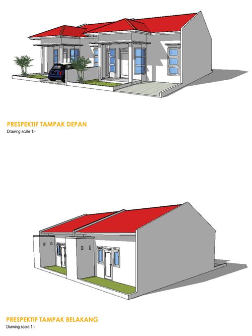 foto tampak rumah tipe 70 perumahan SHAFIRA RESIDENCE