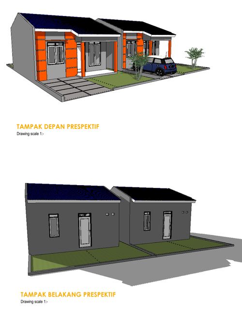 foto tampak rumah tipe 36 perumahan DAGYMOI GREEN PARK