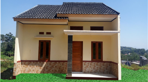 foto tampak rumah tipe 36 perumahan Arjasari Asri