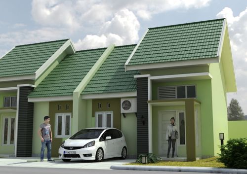foto tampak rumah tipe 36 perumahan PESONA NIRMALA
