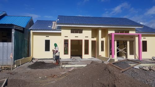 foto tampak rumah tipe 45/105 perumahan BUMI LESTARI TENGRIGANGKAE