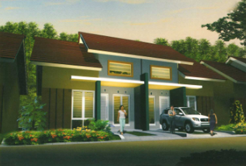 foto tampak rumah tipe 42/90 (Hook Couple) perumahan CENTRAL PARK RESIDENCE 