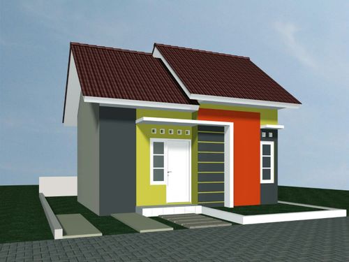 foto tampak rumah tipe 36/90 perumahan Kurma Village Sekayu