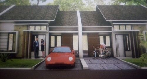 foto tampak rumah tipe 54/104 perumahan Pesona Jati Indah Cibungur