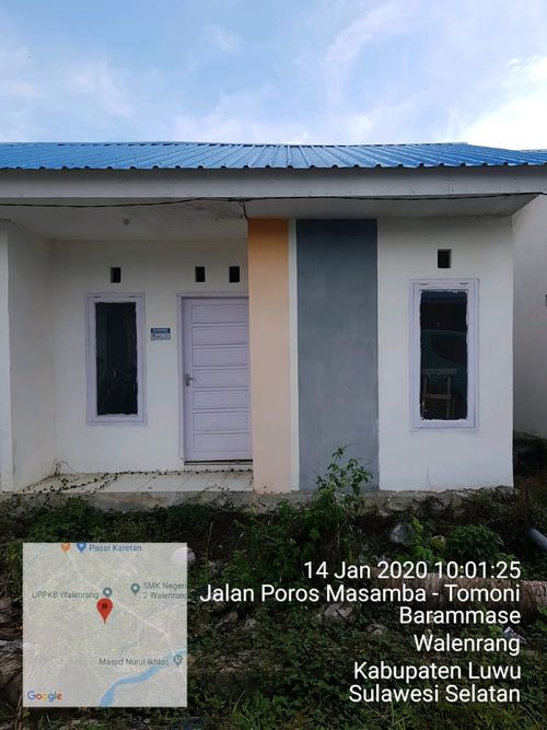 foto tampak rumah tipe 36 perumahan BARAMAMASE RESIDENCE