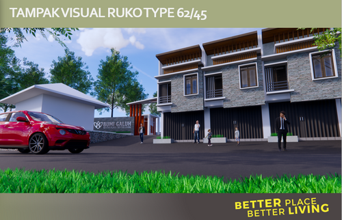 foto tampak rumah tipe RUKO perumahan BUMI GALUH