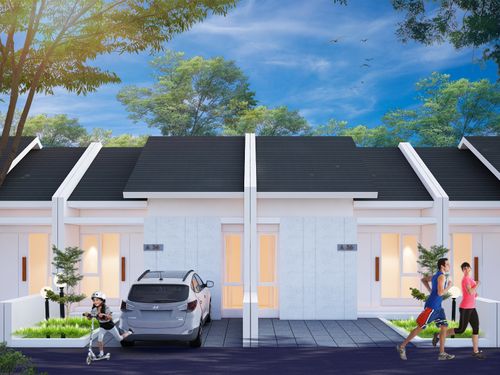 foto tampak rumah tipe 36/60 perumahan DRANGONG RESIDENCE