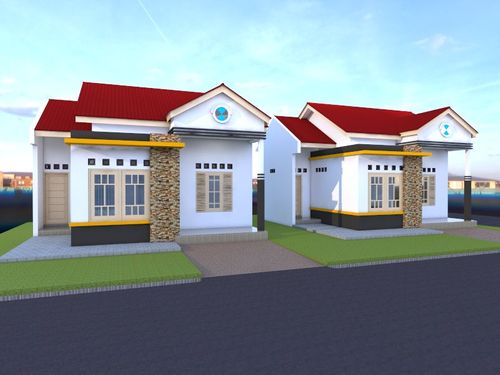 foto tampak rumah tipe 45 perumahan Pondok Bidadari Asri II