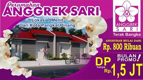 foto tampak rumah tipe 36/84 perumahan PERUMAHAN ANGGREK SARI